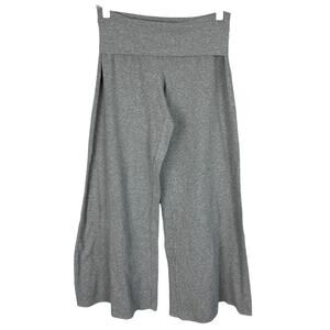 Victoria's Secret Vintage Fold Over Wide Leg Culotte Grey Waffle Lounge Pants S
